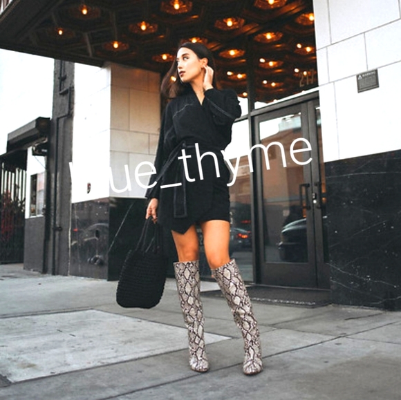 🔥Zara SNAKESKIN Heeled Boots - Picture 3 of 10